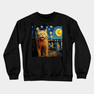 Van Gogh's cat Crewneck Sweatshirt